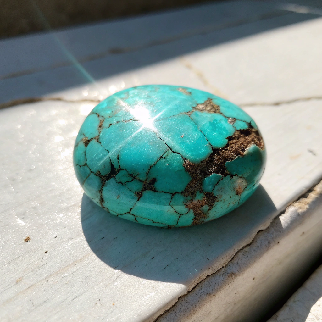 تأثیر نور مستقیم خورشید بر فیروزه و تغییر رنگ آن